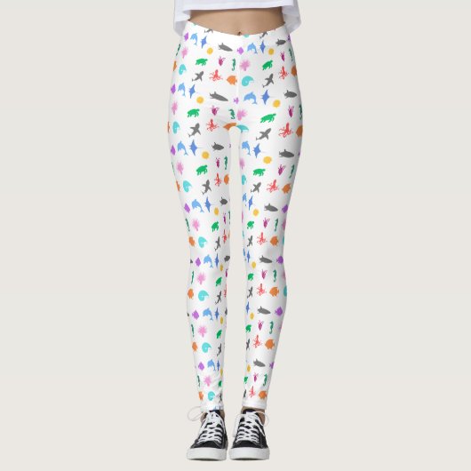 Zeedieren met patronen leggings (Voorkant)