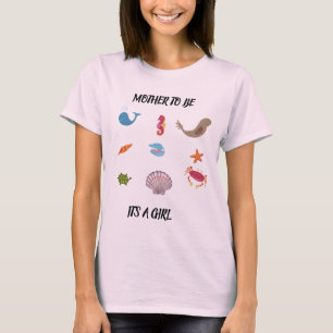 Zeedieren verwelkomen onze babymeisje t-shirt