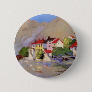zeedorp Italië Toerisme Ronde Button 5,7 Cm