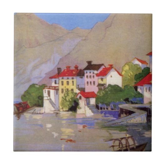  zeedorp Italië Toerisme Tegeltje (Voorkant)