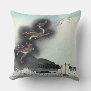 Zeedracht van de Drakenwoede voor Mount Fuji, Japa Kussen
