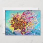 ZEEDRAGON blauw paars zwart geel Kaart (Voorkant)