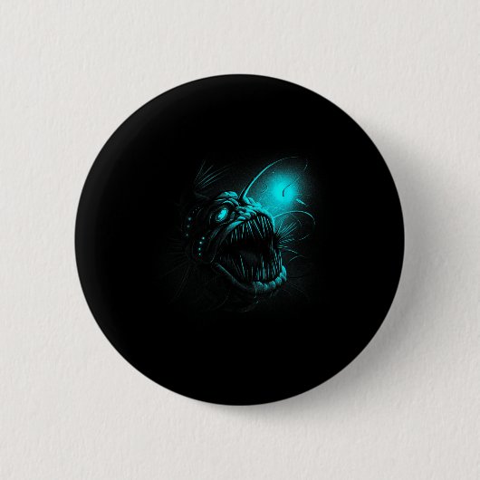 Zeeduivel Diep Zee Schepper Ronde Button 5,7 Cm (Voorkant)