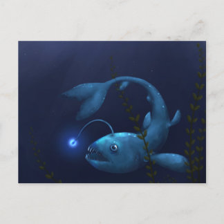 Zeeduivel in de ondergroei briefkaart
