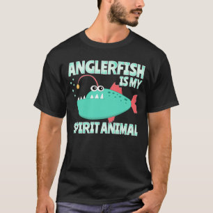 Zeeduivel is Mijn Geestdier Grappige Cartoon T-shirt
