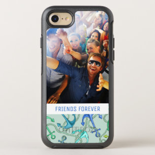 Zeeen ankers en touwpatroon   Uw foto en tekst OtterBox Symmetry iPhone 8/7 Hoesje