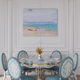 Zeeen De dag het Citaat Vist Boat Poster