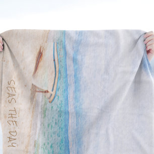 Zeeen De dag waarop het schip werd Gevist Fleece Deken