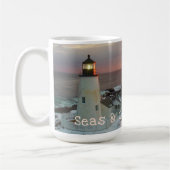 Zeeen en groeten Blush Pink Lighthouse Koffiemok (Links)