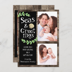 Zeeen en groeten Foto Collage Feestdagenkaart