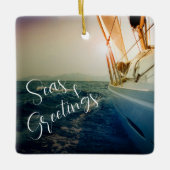 Zeeen en groeten Kerstmis Keramisch Ornament (Voorkant)