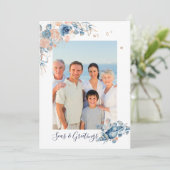 Zeeen en groeten Kerstmis Nautical Chic Photo (Staand voorkant)