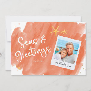 Zeeen en groeten Koraal- en Gold-Waterverf