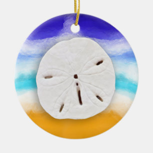 Zeeen en groeten Sand Dollars en Ocean Waves Keramisch Ornament
