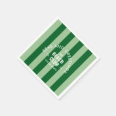 Zeeen en groeten The Beach Club Green Stripe Servet (Hoek)