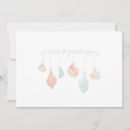 Zeeen en groeten van de Waterverf Shell Feestdagenkaart