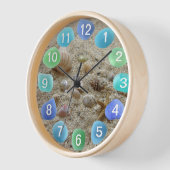 Zeeen glas met zeefgaten op het strand (Hoek)