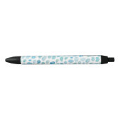 Zeeen glaspatroon blauw zwarte inkt pen (Voorkant)