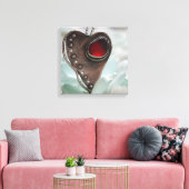Zeeen glazen hart canvas afdruk (Insitu (Woonkamer))