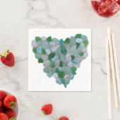 Zeeen glazen hartpapier servet (Insitu)