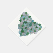 Zeeen glazen hartpapier servet (Hoek)