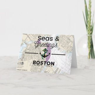 Zeeen & Groeten Grafiek - Boston Feestdagen Kaart