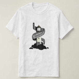 Zeeën kunnen woeden, maar het licht van de hoop le t-shirt