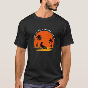Zeeen luiers maken me blij met Zee lion Silhouette T-shirt