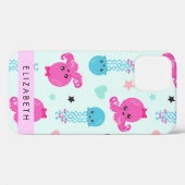 Zeeen, octopus, kwallen, harten, Jouw naam Case-Mate iPhone Case (Achterkant (horizontaal))