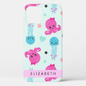 Zeeen, octopus, kwallen, harten, Jouw naam Case-Mate iPhone Case (Achterkant)