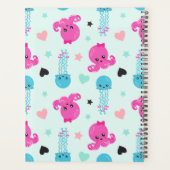 Zeeen, octopus, kwallen, harten, Jouw naam Planner (Achterkant)