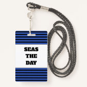 Zeeen op de dag van de kruisventilatiekool badge (Achterkant met draagriem)