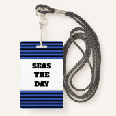 Zeeen op de dag van de kruisventilatiekool badge (Voorkant met draagriem)