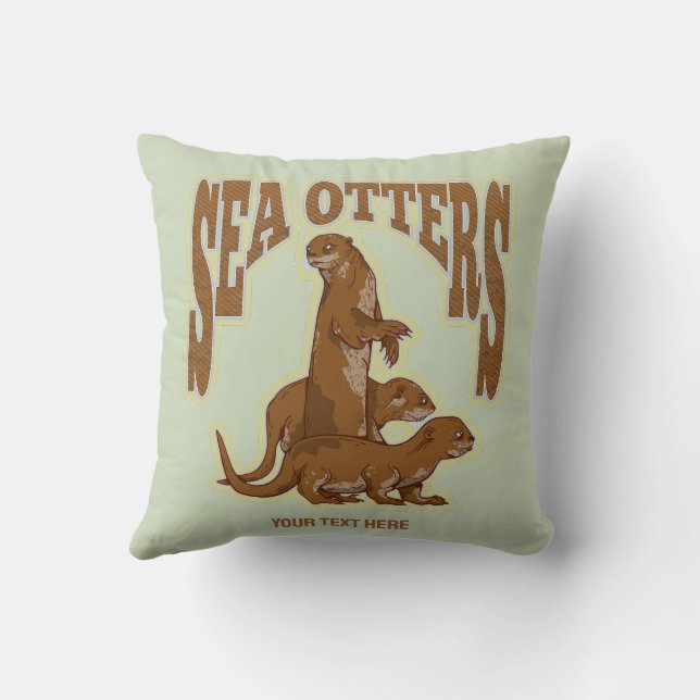 Zeeen otters kussen (Achterkant)