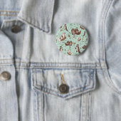 Zeeen otters ronde button 5,7 cm (In situ)