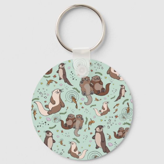 Zeeen otters sleutelhanger (Voorkant)