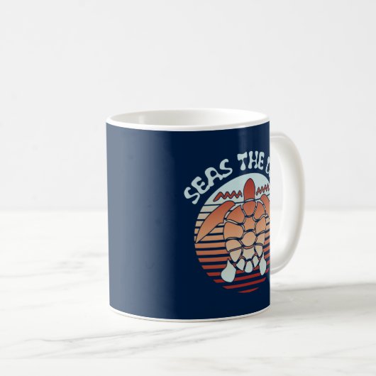 Zeeen overdag | Summer Vibes Turtle Koffiemok (Voorkant rechts)