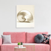 Zeeen schelp van geparelde nautilus canvas afdruk (Insitu (Woonkamer))