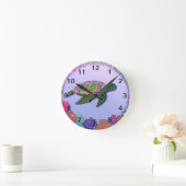 Zeeen schilderij van de schildpad ronde klok (Huis)