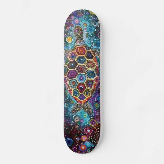 Zeeen schildpad - Aboriginal stijl - Skateboard De (Voorkant)