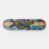 Zeeen schildpad - Aboriginal stijl - Skateboard De (Horizontaal)