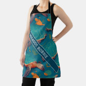 Zeeen schildpad geometrisch kleurrijk gepersonalis schort (Insitu)