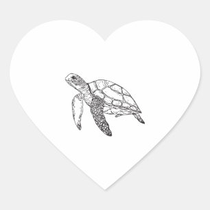 zeeen schildpad hart sticker