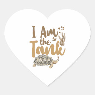 Zeeen schildpad Ik ben de tank Hart Sticker
