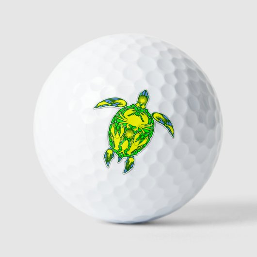 Zeeen schildpad koraal rif Marine Life Symbool Golfballen (Voorkant)