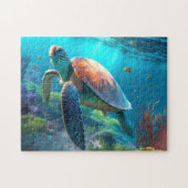 Zeeen schildpad legpuzzel (Horizontaal)