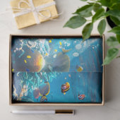 Zeeen schildpad levendig gekleurde decoupage tissuepapier (Geschenk)