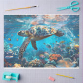 Zeeen schildpad levendig gekleurde decoupage tissuepapier (Craft)