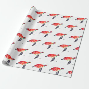 Zeeen schildpad onder de Waterverf zee Ocean Nauti Cadeaupapier
