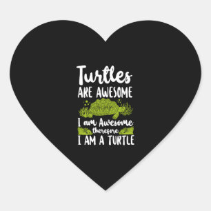 Zeeen schildpad schildpadden zijn hart sticker